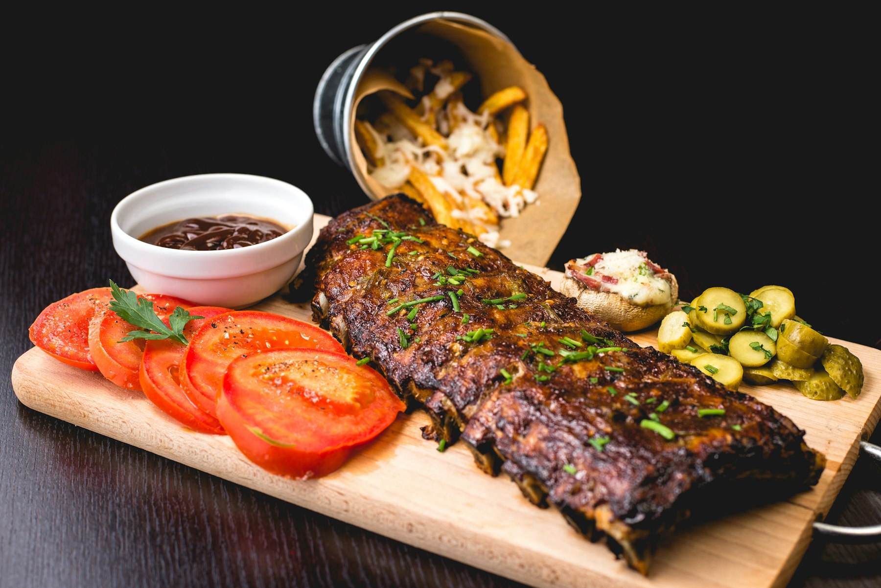 Planche de côtes de bœuf grillées
