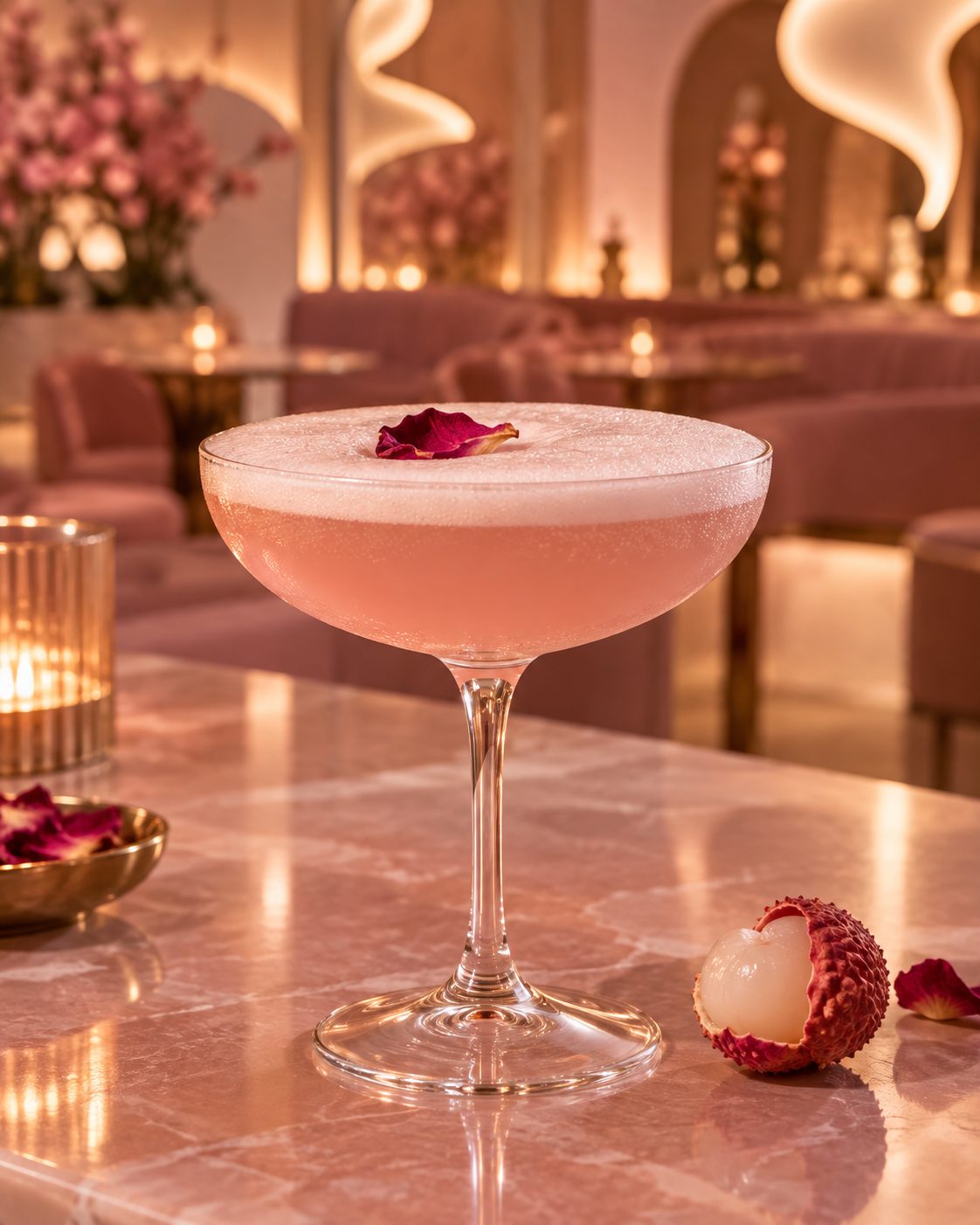 Cocktail Rose de nuit